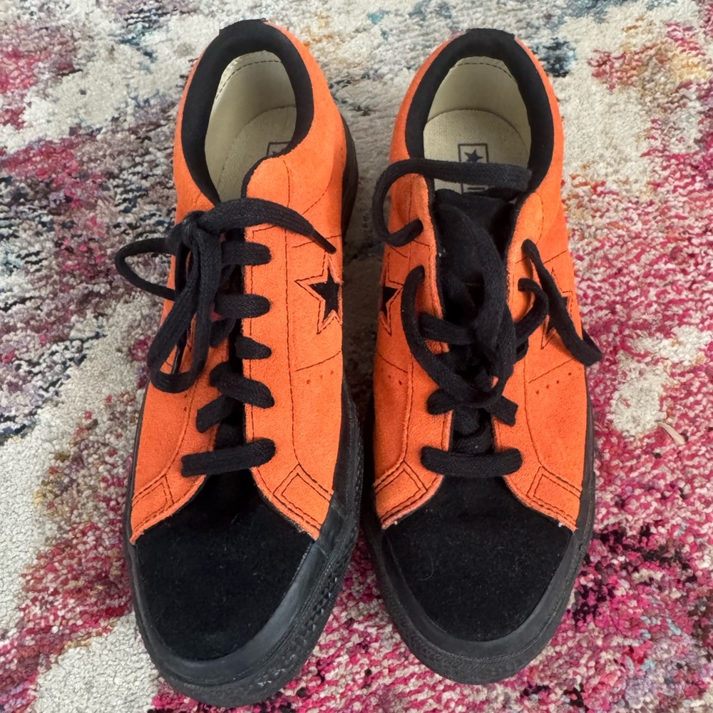 Converse Black and Orange Sneakers